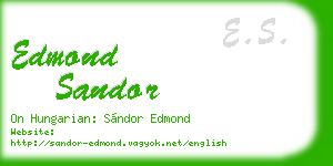 edmond sandor business card