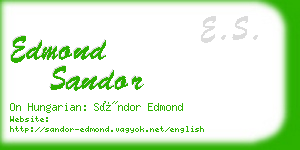 edmond sandor business card